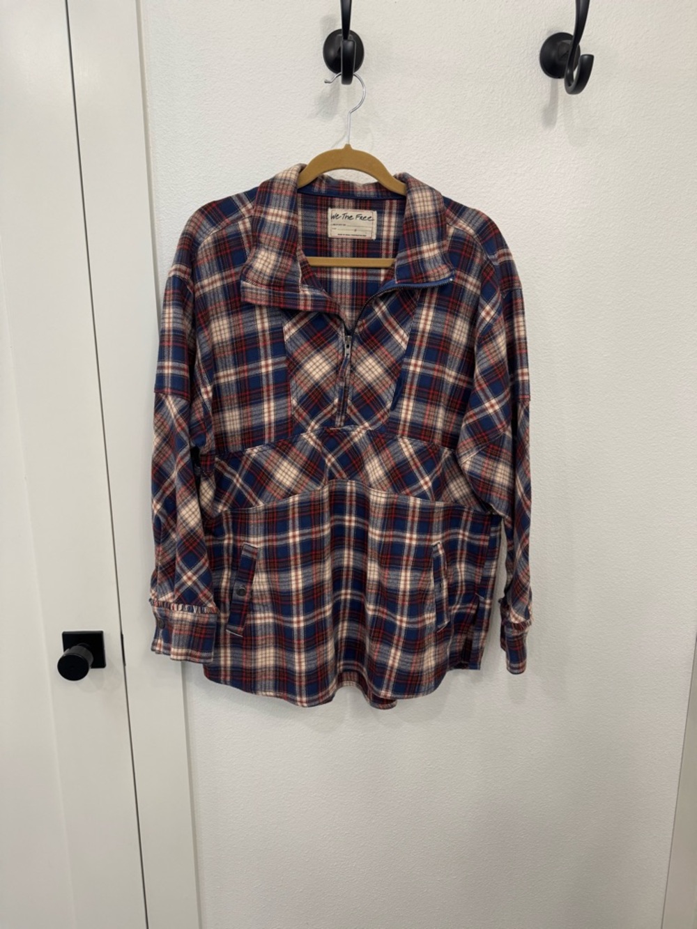 Free People Long Sleeve 3/4 Zip Top